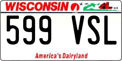 WI license plate 599VSL