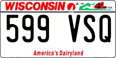 WI license plate 599VSQ