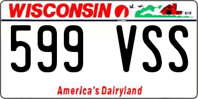 WI license plate 599VSS