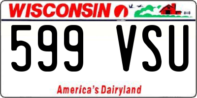 WI license plate 599VSU