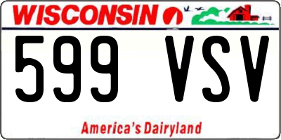 WI license plate 599VSV
