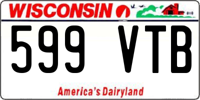 WI license plate 599VTB