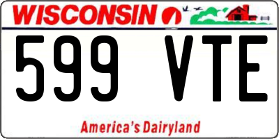 WI license plate 599VTE