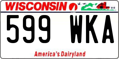WI license plate 599WKA