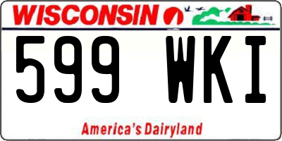 WI license plate 599WKI