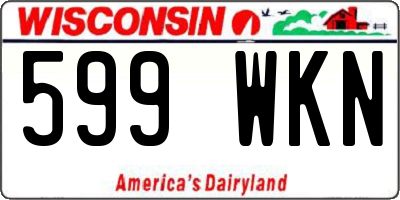 WI license plate 599WKN