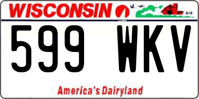 WI license plate 599WKV
