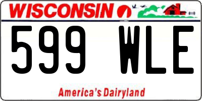 WI license plate 599WLE