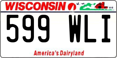 WI license plate 599WLI