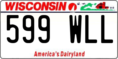WI license plate 599WLL