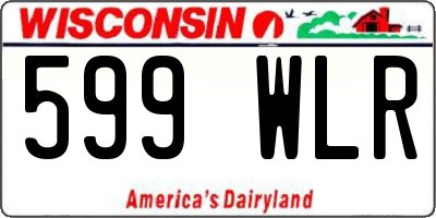 WI license plate 599WLR
