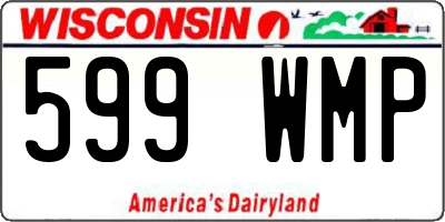 WI license plate 599WMP