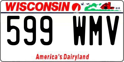 WI license plate 599WMV