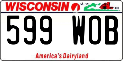 WI license plate 599WOB