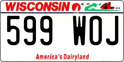 WI license plate 599WOJ