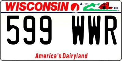WI license plate 599WWR