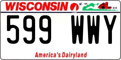 WI license plate 599WWY
