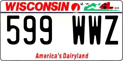 WI license plate 599WWZ