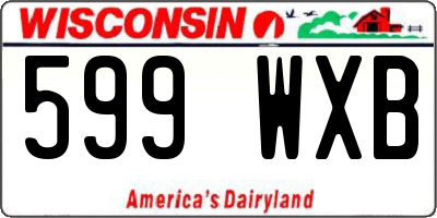 WI license plate 599WXB