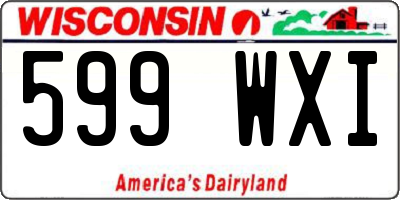 WI license plate 599WXI