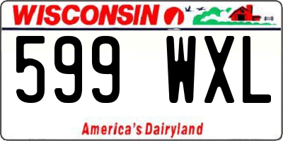 WI license plate 599WXL