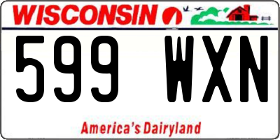 WI license plate 599WXN