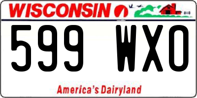 WI license plate 599WXO