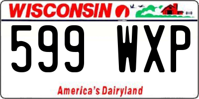 WI license plate 599WXP