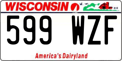 WI license plate 599WZF