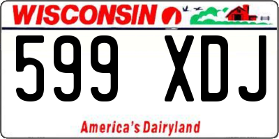 WI license plate 599XDJ
