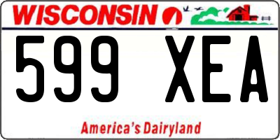 WI license plate 599XEA