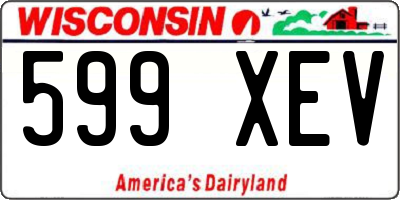 WI license plate 599XEV