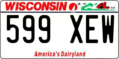 WI license plate 599XEW