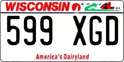 WI license plate 599XGD