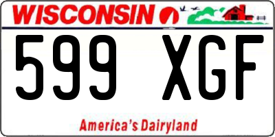 WI license plate 599XGF