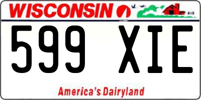 WI license plate 599XIE