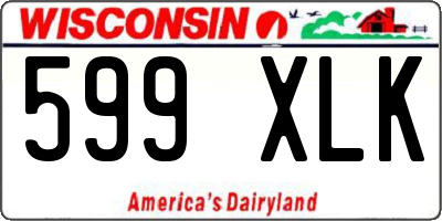 WI license plate 599XLK