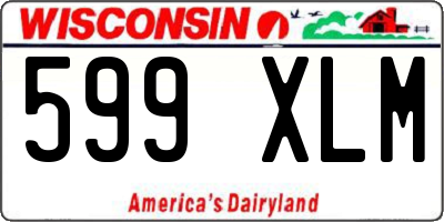 WI license plate 599XLM