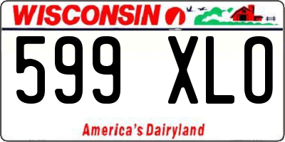 WI license plate 599XLO