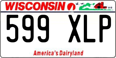 WI license plate 599XLP