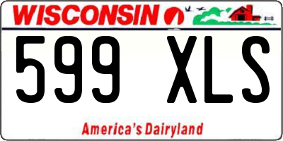 WI license plate 599XLS