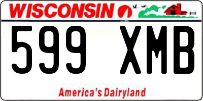 WI license plate 599XMB