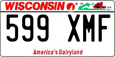 WI license plate 599XMF