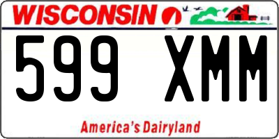 WI license plate 599XMM