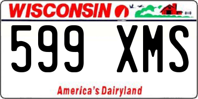 WI license plate 599XMS