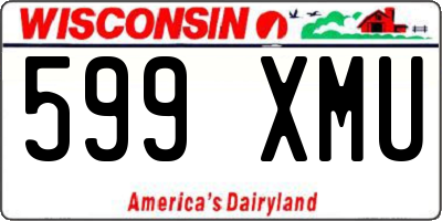 WI license plate 599XMU