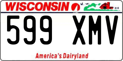 WI license plate 599XMV