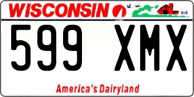 WI license plate 599XMX