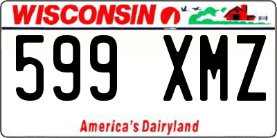 WI license plate 599XMZ