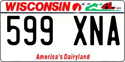 WI license plate 599XNA